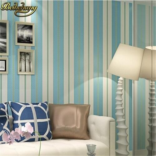 Beibehang Modern simple wide stripe wallpaper for living room bedroom tv background home decor wall paper papel de parede 3d
