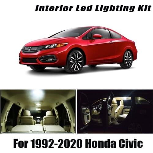 Canbus For Honda Civic EG EK 3D 4D 5D 10th Sedan Coupe Hatch 1992-2020 Vehicle Led Interior Light License Plate Lamp Kit
