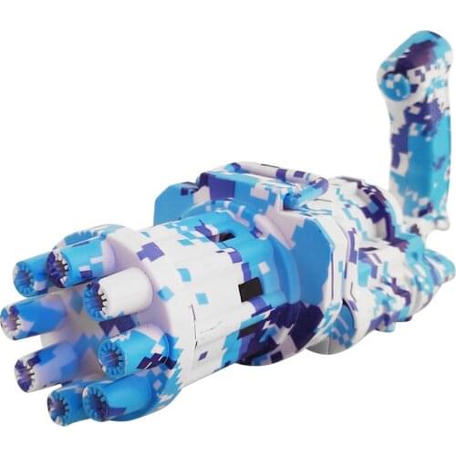 Kids Electric Bubble Machine Automatic Gatling Bubble Gun Toys Automatic Soap Water Bubble Blowing Toy Gun Fan Combo Function