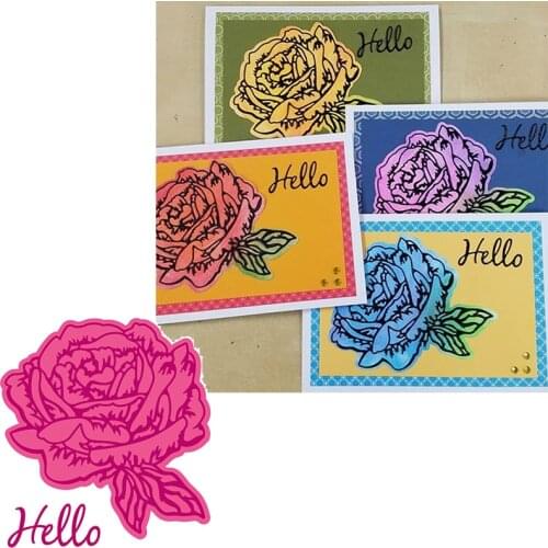 Hello Beautiful Rose Metal Cutting Dies Florid Rose Dies Cuts For Card Making 2020