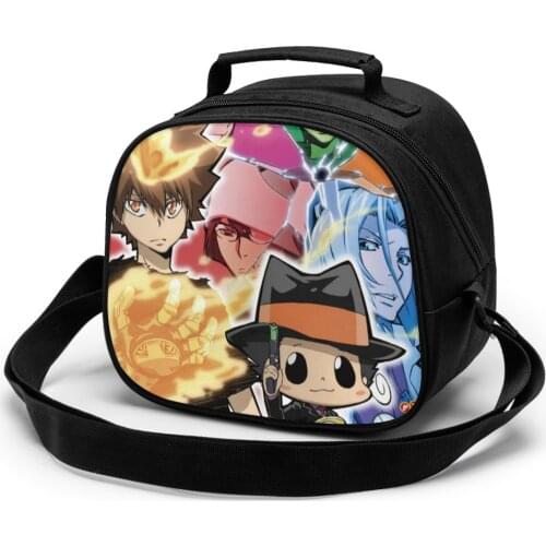 Hitman Reborn Children fashion lunch bag thermal insulated bag travel casual insulated picnic bag