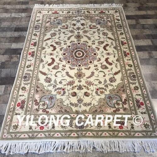 Yilong 4'x6' exquisite oriental wool silk rug environmental chinese hand made wool carpet (WY2065S4x6)