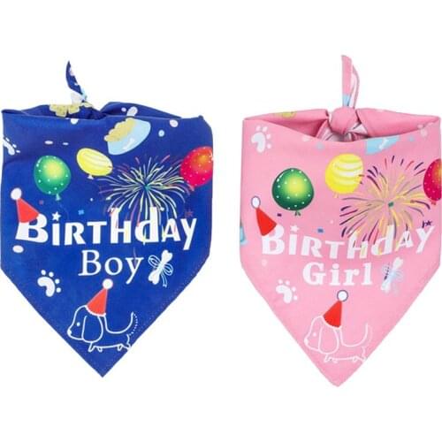 Kapmore Pet Bandana Creative Cartoon Lovely Dog Bandana Bib Cat Bandana Bib For Birthday Party Dress Up Clothing Accessories