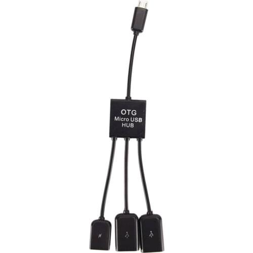 Multi-function USB OTG Host Hub Adapter 1 Male To 3 Female Micro USB OTG Hub Cable Connector Splitter USB Adapter Converter
