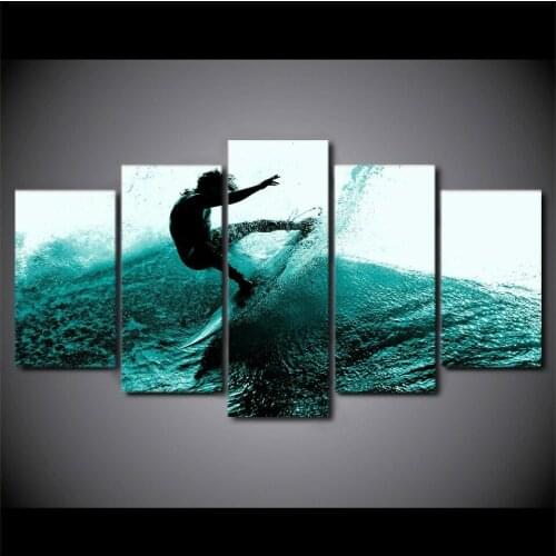 Man Surfing Water Sport Home Wall Decor Canva Picture Art HD Print Painting On Canvas for Living Room Unframe