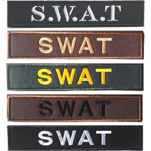 SWAT Embroidered Tactical Military Sew on patches for Backpacks bags Personality CLOTHES Badges Hook & Loop Stickers applique