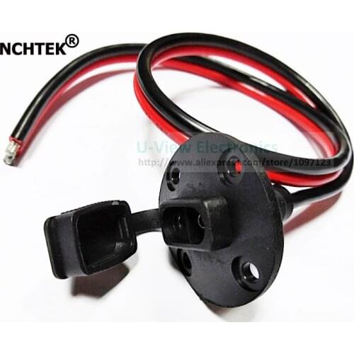 NCHTEK 10AWG SAE Waterproof Quick Connect Panel Mount Cable With Dust Cap, SAE Socket Sidewall Port 60CM/Free Shipping/1PCS