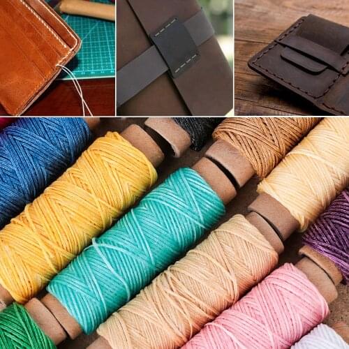 30m/roll 150D Handicraft DIY Flat Leather Waxed Thread Sewing Line Cord