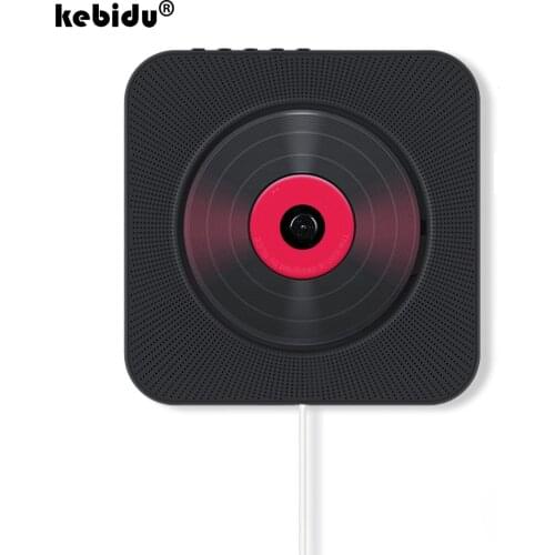 Kebidu Portable CD Player Bluetooth Wall Mountable CD Music Player MP3 FM Audio Radio Speaker Stereo 3.5MM Headphone Jack Home