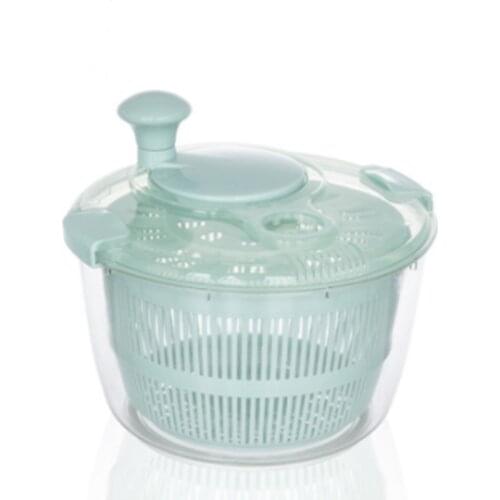 Vegetable Washer Dry Off Drain with Rotary Handle 5L Salad Spinner Vegetable Basket