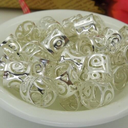 100Pcs 8/10mm multi coloured hair dread dreadlock Bead adjustable cuff clip 8mm hole clip + 5pcs free hair styling diy beauty