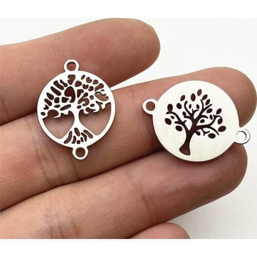 Mix Types Peace Tree Charm Tree Of life Fit Bracelet diy Connector Handmade Diy Jewelry Making Findings