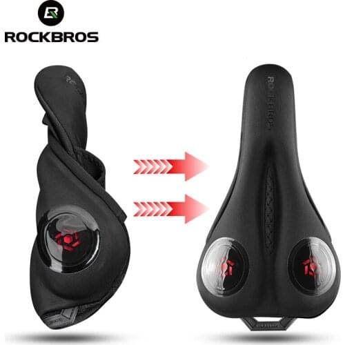 ROCKBROS MTB Bicycle Cycling Saddle Liquid Silicone Gel Saddle Hollow Breathable Comfortable Soft Road Bike Riding Seat cushion