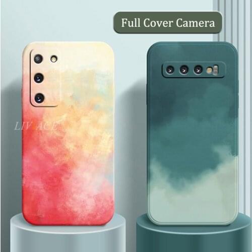 Painting Silicone Phone Case For Samsung Galaxy S21 S20 Pro Ultra Fe Fan Edition S10 Plus Note 10 Pro Plus Galaxi Coque Cover