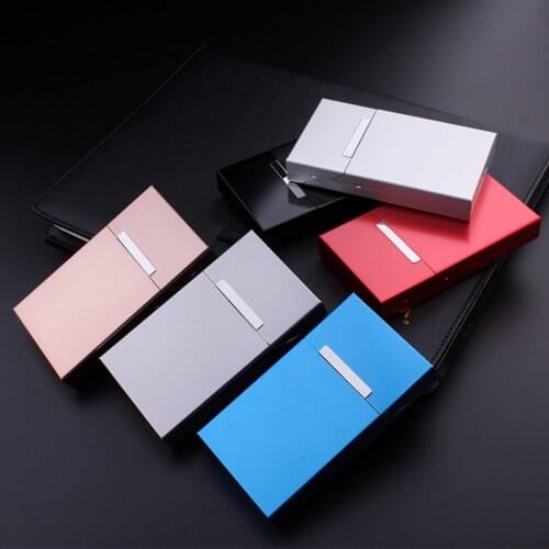 Super Thin and Light Magnetic Fore Flip-over Aluminum Alloy Cigarette Case