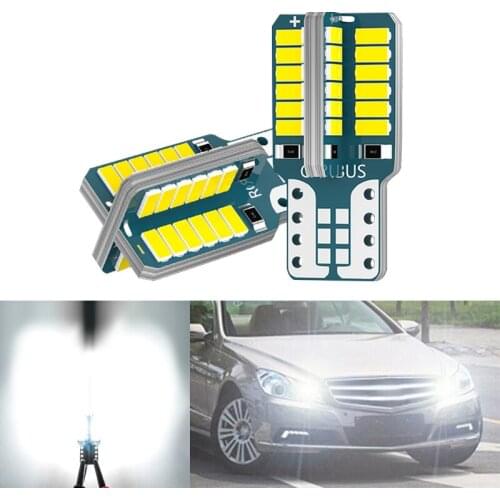 2x T10 LED Clearance Light Error Free Eyebrow Eyelid Light Bulb For Mercedes Benz W202 W220 W204 W203 W210 W124 W222 X204
