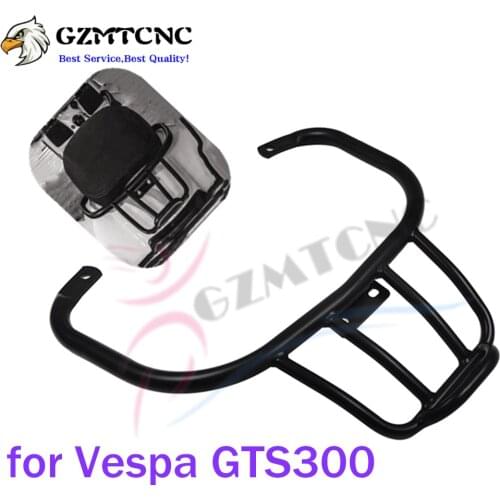 For VESPA GTS 300 GTS300 Black/Silver Rear Bracket Motorcycle Sports Luggage Rack Book Shelf Rack Rear Luggage Bag CNC Aluminum