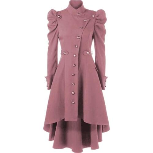 Women Vintage Luxury Steampunk Custome Cosplay Coats Retro Womens Gothic Punk Costume For Party Tailcoat Outwear Tuxedo Medieval
