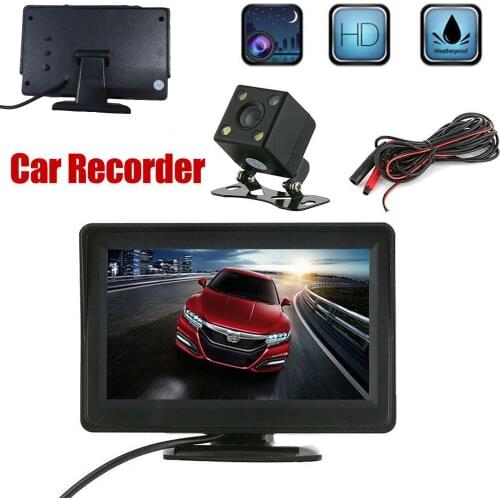 4.3inch TFT LCD Monitor +170degree Wide View Angle Car Reversing Camera IP68 Water-Proof Day/Night Reversing Camera Kit