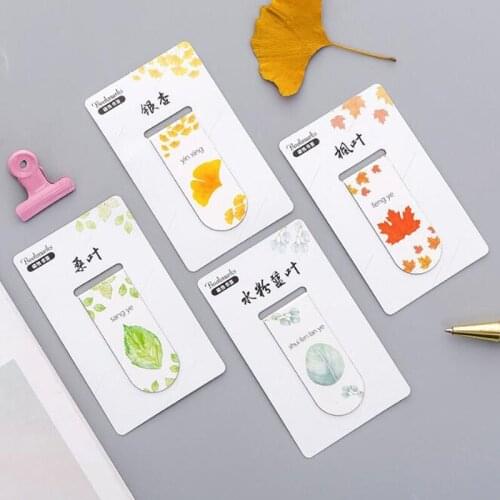 1pc Magnet Bookmarks Simulation Leaf Pattern Student Multipurpose Metal Magnetic Book Folder Creative School Supplies Stationery