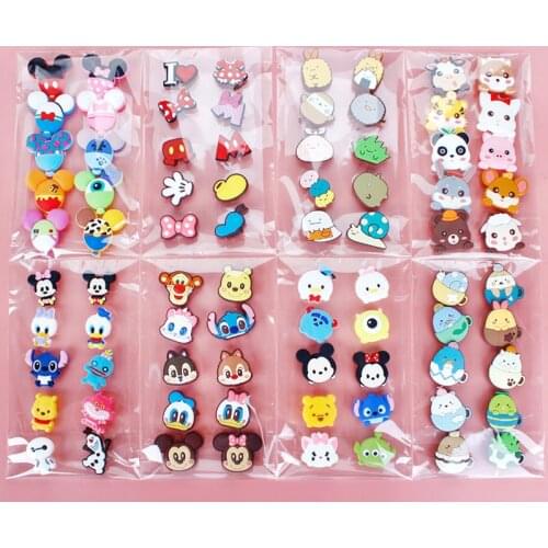 10pcs PVC Hot Amine Game Character 3D Shoe Croc Charms Accessories Decorations Pack for Sanrio Hello Kitty Children Bulk Set