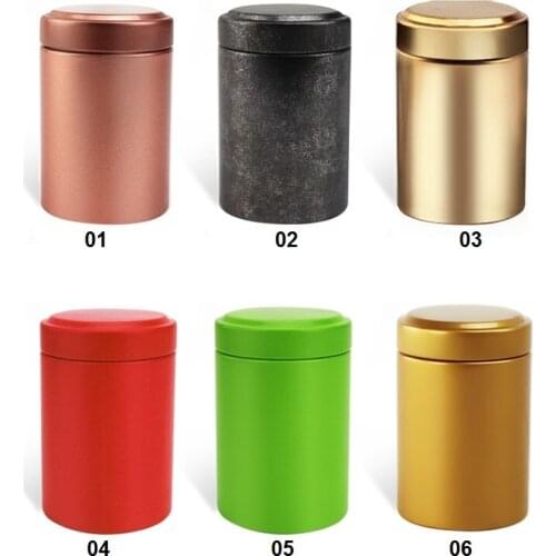 100pcs Mini Tea Canister, tin Tea caddy, tea container small round storage jar free shipping wen5616