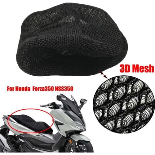 For Honda Forza350 NSS350 3D Mesh Net Seat Cover Magic Sticker Motorcycle Accessories Cushion Protection Fabric Saddle Nylon