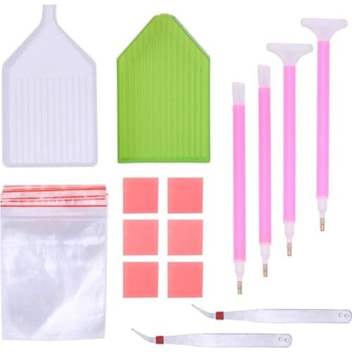 5D Diamond Painting Cross Stitch Accessories Embroidery Pen Mosaic Glue Pen Kit Tweezers DIY Diamond Painting Tools Set