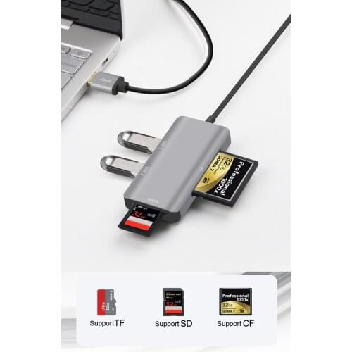 5in1 USB 3.0 SD SDHC CF Compact Flash TF MicroSD Card Reader USB3.0 U Flash Disk Drive Mouse OTG for Macbook Laptop Notebook PC