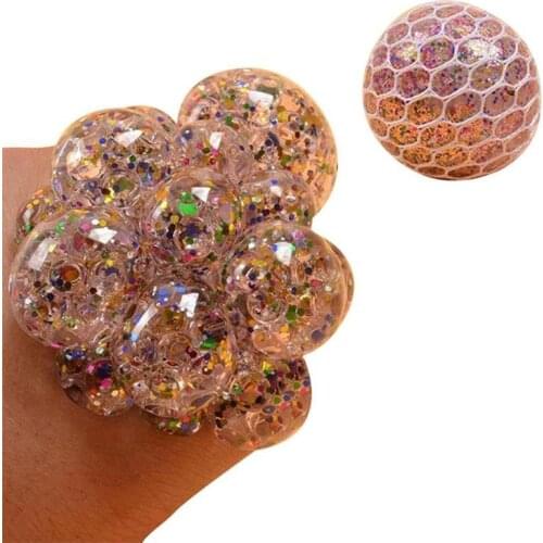 6cm Anti-Stress Squishy Ball Funny Fruit Slice Grape Squeeze Mood Autism Kids Adult Play Vent Toys Prank Jokes for Adults Gifts