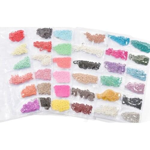 6Styles/bag Nail Art Long-Chain Alloy Hollow Stud Rhinestone 50cm/Style Metal Charming Alloy For DIY Nail Tip Art Decor 3D Alloy