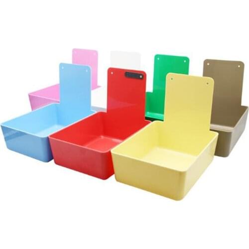 7 Pieces Dental Lab Tools Tooth Plastic Dental Neaten Case Colorful Dental Work Pans with Clip Holder