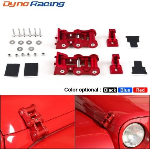Aluminum Latch Locking Hood Catch Kit Fit For 2007-2017 Jeep Wrangler JK 1 Pair BX102078