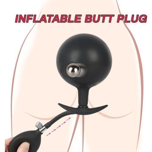 Super Large Inflatable Huge Anal Plug Silicone Anal Expansion Big Dildo Air Pump Anal Dilator Butt Plug Sex Toys for Women Men