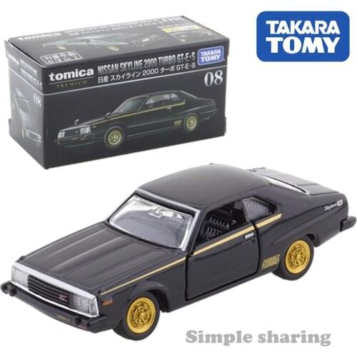 Takara Tomy Tomica Premium 08 NISSAN SKYLINE 2000 Turbo GT-E S Black Cars Hot Pop Kids Toys Motor Vehicle Diecast Metal Model