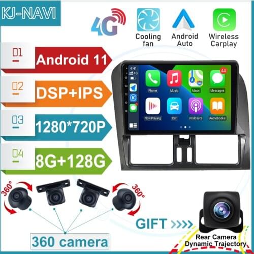 6+128GB Android 11 CARPLAY For Volvo XC602011-2013 2014-2018 DVD Car Radio Video Stereo Player GPS Multimedia NO DVD