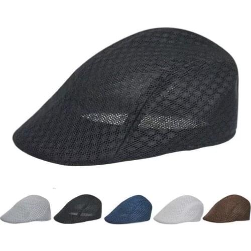 New Fashion Spring Summer Men Mesh beret Hats Breathable Berets Caps for Women Touring Cap Unisex Outdoor Sport Sunhat gorras