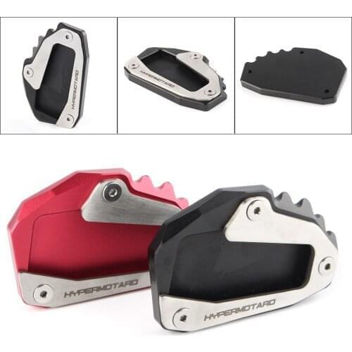 Motorcycle CNC Side Kickstand Kic Stand Extension Plate Pad For DUCATI Hyperstrada 821 939 & Hypermotard 821 /SP 821 /796/939