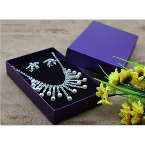 950gsm paper 15*9.5*2.6CM 3Colors Necklace Packaging Earring Jewellery Packing Gift Storage Box jewelry organizer box Engagement
