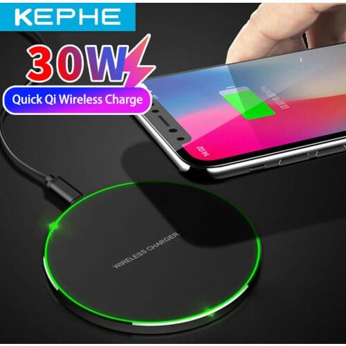 KEPHE 20W Fast Wireless Charger For Samsung Galaxy S10 S9/S9+ S8 Note 9 USB Qi Charging Pad for iPhone 11 Pro XS Max XR X 8 Plus