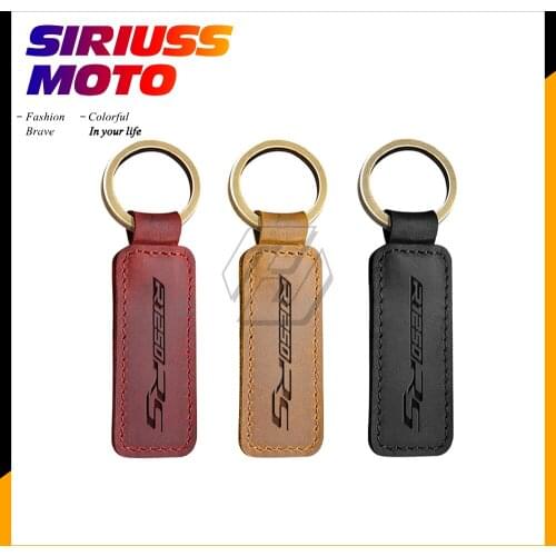Motorcycle Cowhide Keychain Key Ring Case for BMW R1250RS R1250 RS Motorrad