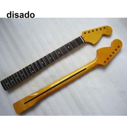 Disado 21 22 Frets maple Electric Guitar Neck rosewood scallop fretboard inlay dots glossy paint guitar parts accessories