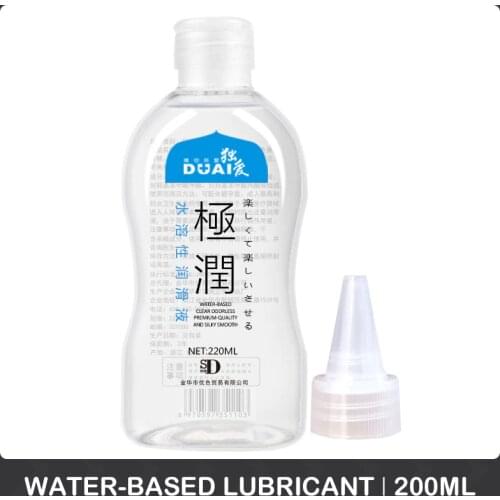 DUAI 220ML Water-based Gay Penis Lubricant Body Massage Oil Couples Sexual Sex Oil Vaginal Anal Sex Lube Smooth Easy To Clean