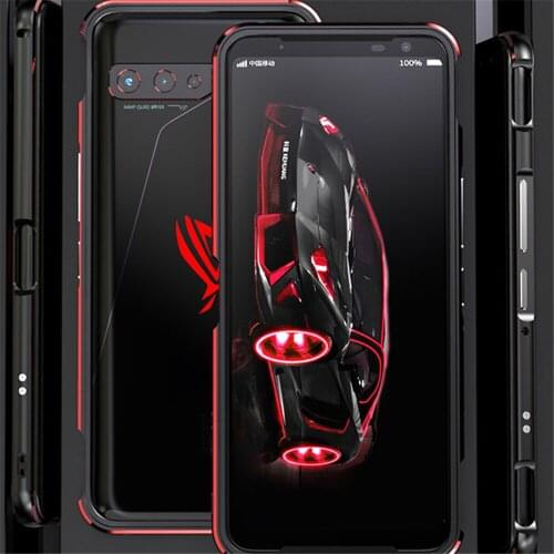 Two-color Metallic Phone Shell Frame for ASUS ROG 3 Phone Simple Creative Metal Frame Edge Protective Cover