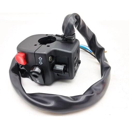 Functions Motorcycle Handlebar Switch Assembly Engine Electric Start Kill Horn Beam Headlight Fog Light Push Button Switch