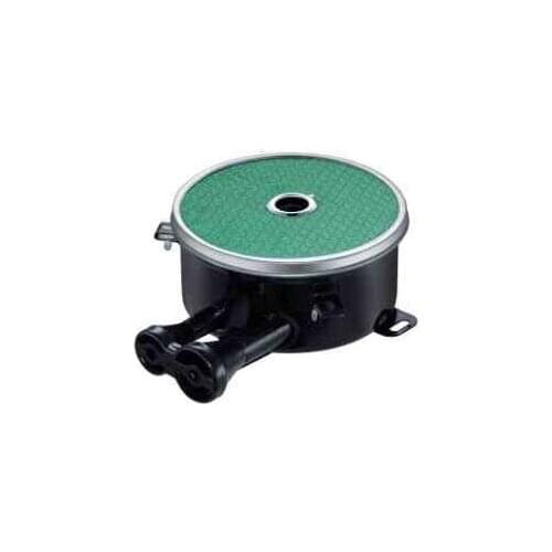 Customized 2 pipe side inlet gas cooking burners 110-200mm enamelled infrared cooktop burner green ceramic gas stove top burners