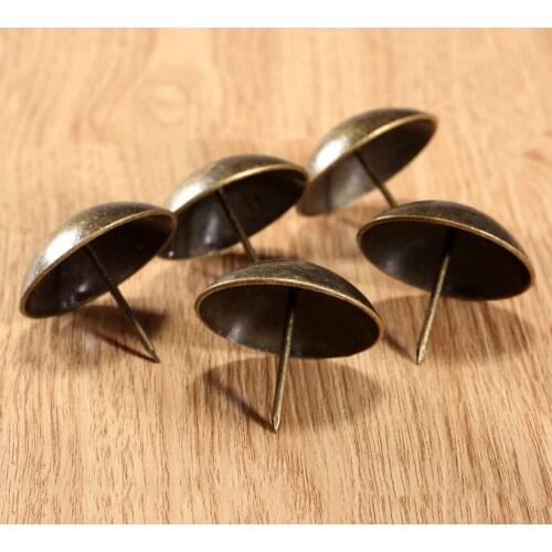 5pcs Antique Bronze 40mm*37mm Upholstery Nail Decorative Upholstery Tacks Jewelry Wood Box Furniture Decorative Pushpin Doornail