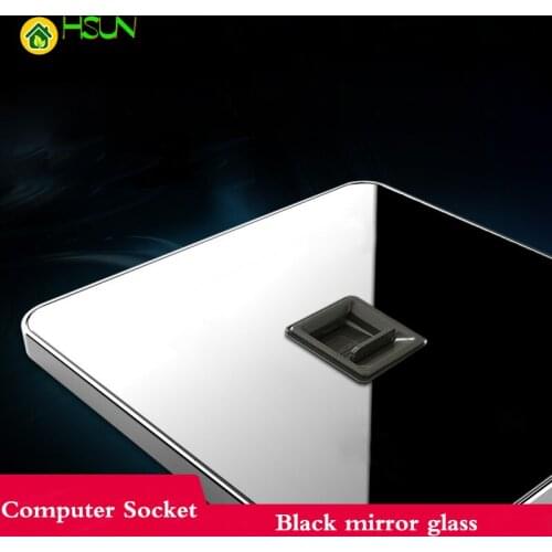 Norden 86 computer socket network broadband telecommunications mobile single network interface switch socket mirror glass panel