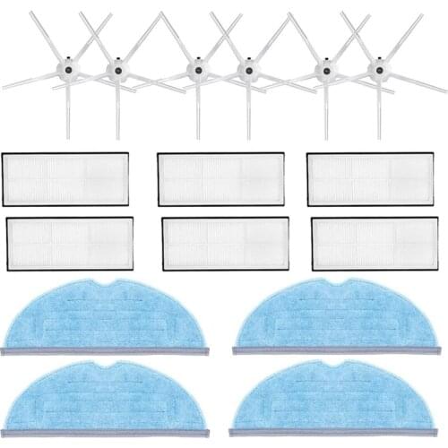 HOT！-Replacement Kit for Xiaomi Roborock S7 T7S T7 Plus Vacuum Cleaner Include 6 Side Brush 6 Hepa Filter 4 Mop Cloth