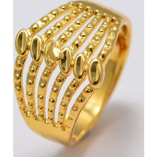 Little Dubai African Small Gold Color Rings for Women Girls Arabian Middle East Jewellery Little Bangs Woman Mama Best Gifts